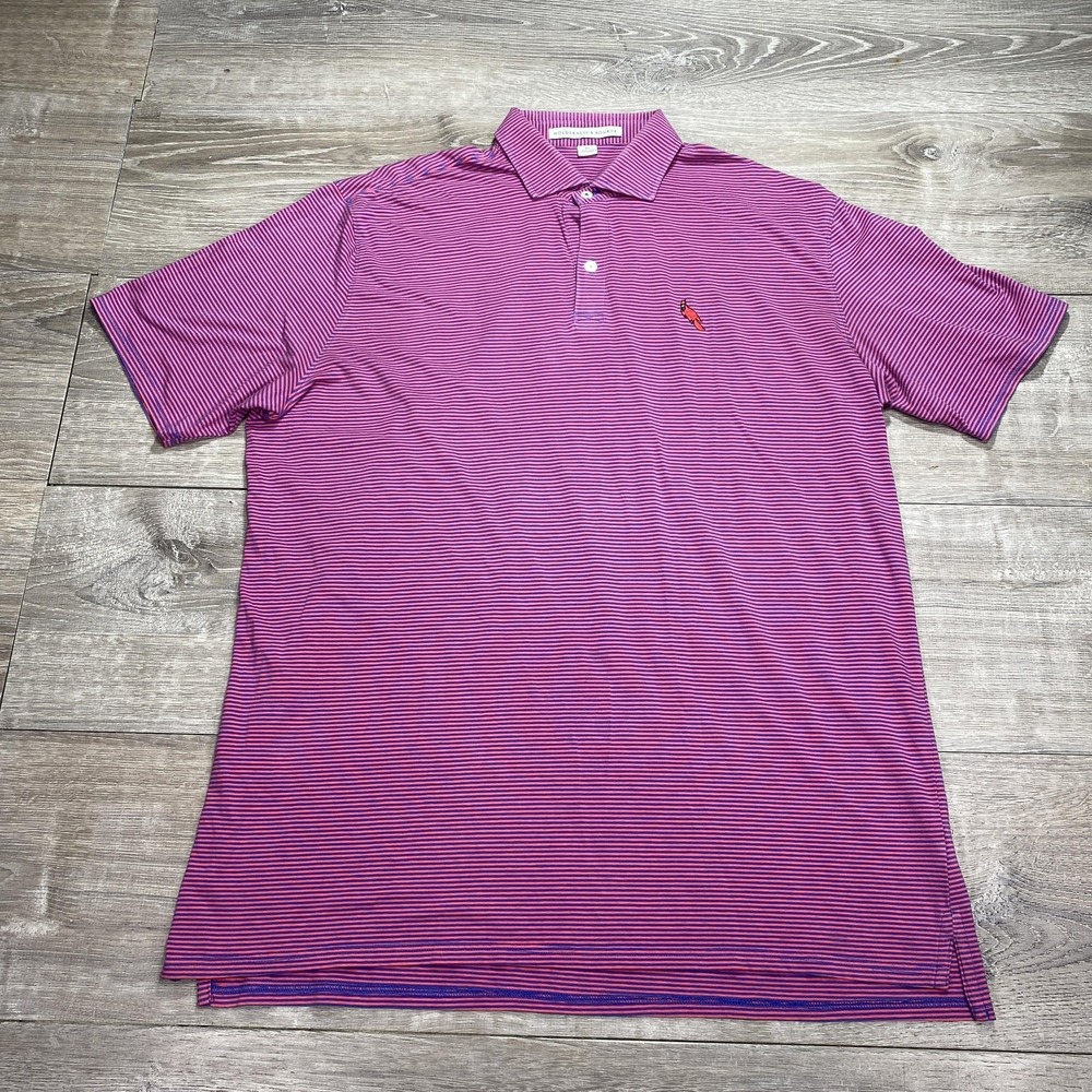 Holderness & Bourne Polo Shirt Mens XL Stripe Herron Transfusion‎ Golf